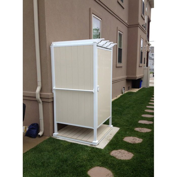 SerenityEnclosures 88" H Plastic Free Standing Outdoor Shower Enclosure